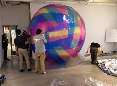 big color ball installation