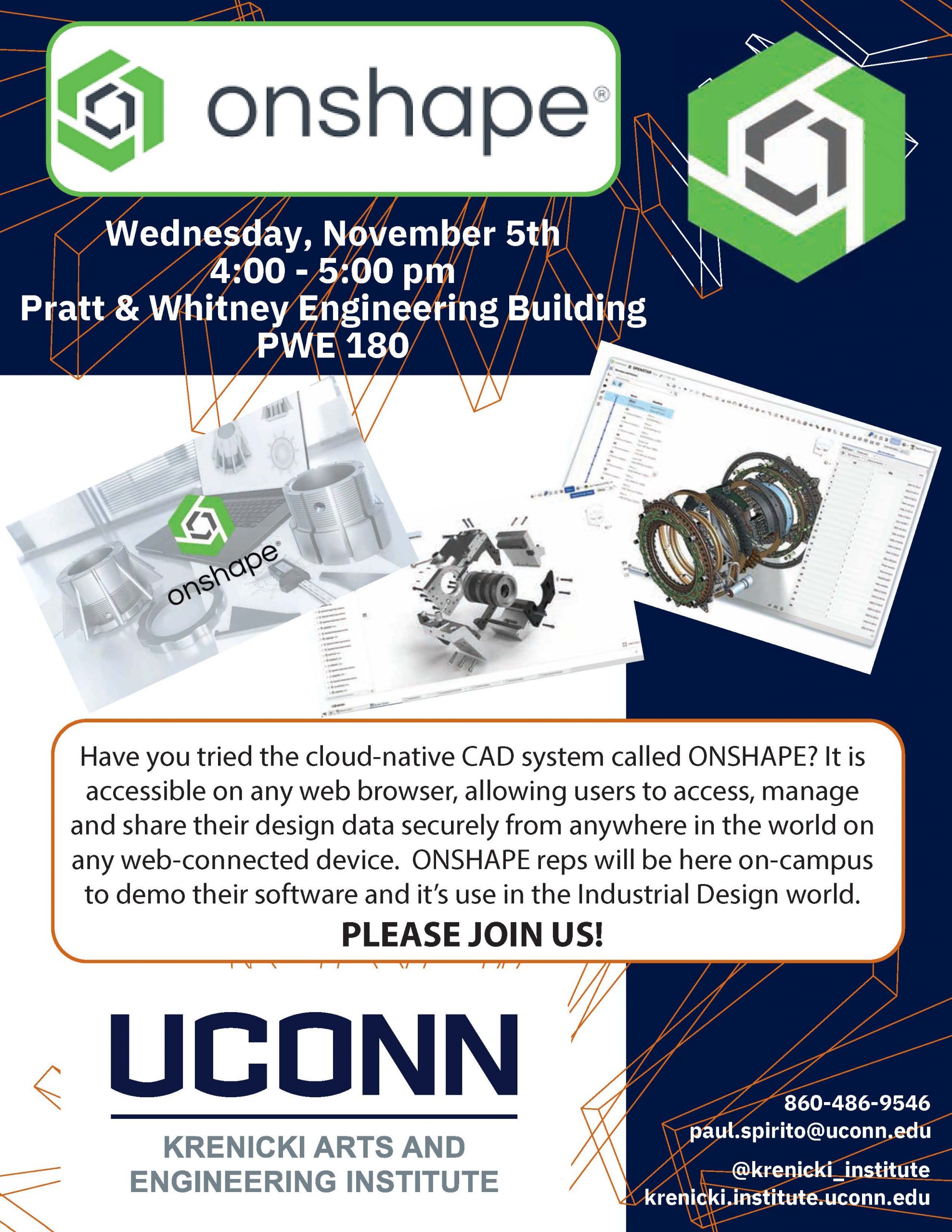 Onshape Event Flyer NEW TIME and PLACE